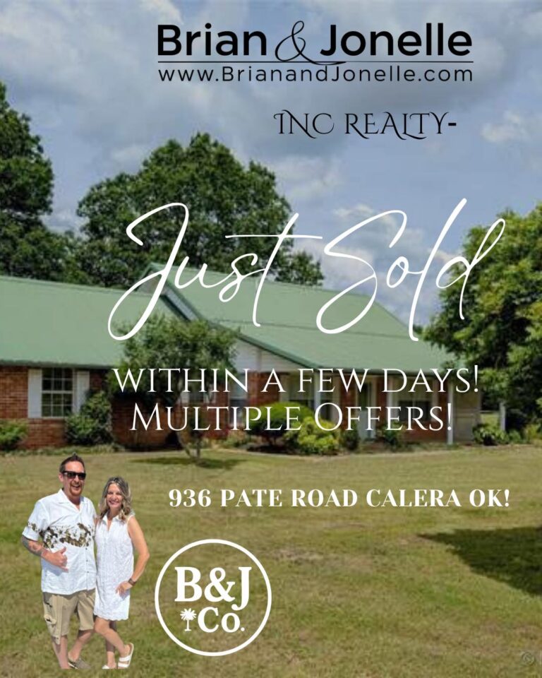 Country home sold fast in Calera, OK – 936 Pate Rd, 5 acres, 2-bed, 1-bath cottage closed above asking with multiple offers